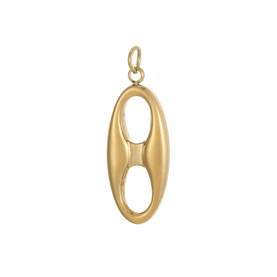 304 подвески из нержавеющей стали, овальные амулеты, ионное покрытие (ip), с целью перехода в кольце