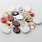 Festival Christmas Theme Xmas Ornaments Decorations Glass Oval Flatback Cabochons