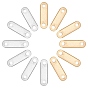 Unicraftale 304 Stainless Steel Chain Tabs, Chain Extender Connectors, Oval