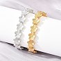 304 Stainless Steel Flower Hinged Cuff Bangles for Women, Ion Plating(IP)