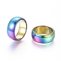 Non-magnetic Synthetic Hematite Rings, PVD Vacuum Plating