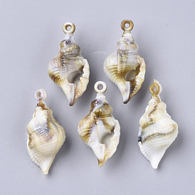 Acrylic Pendants, Imitation Gemstone Style, Spiral Shell
