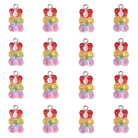 Смола с подвесками из золотой фольги, с железом найти, медведь