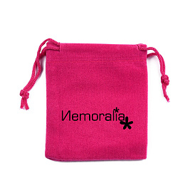 Rectangle Velvet Pouches, Candy Gift Bags Christmas Party Wedding Favors Bags, with Word