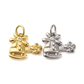 Латунные микро проложить кубического циркония подвески, подвески вертолет, с целью перехода в кольце, долговечный, без кадмия и без свинца, стойки покрытие