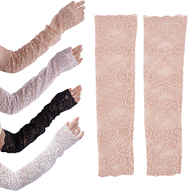 4 paires 4 couleurs surchemises longues en polyester, manchons de protection solaire