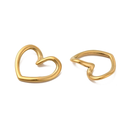 304 Stainless Steel Linking Rings, Twisted Heart