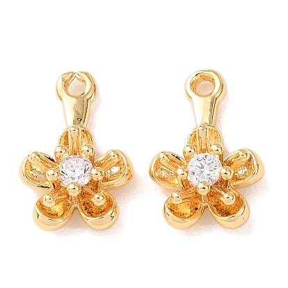 Латунные микро проложить кубического циркония подвески, , без никеля , реальный 18 k позолоченный