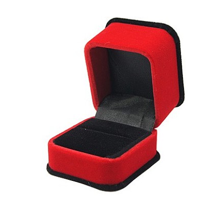 Velvet Ring Boxes, Rectangle, 65x56x56mm
