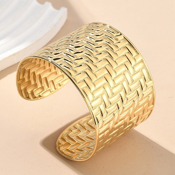 304 женские браслеты-манжеты из нержавеющей стали, ионное покрытие (ip)