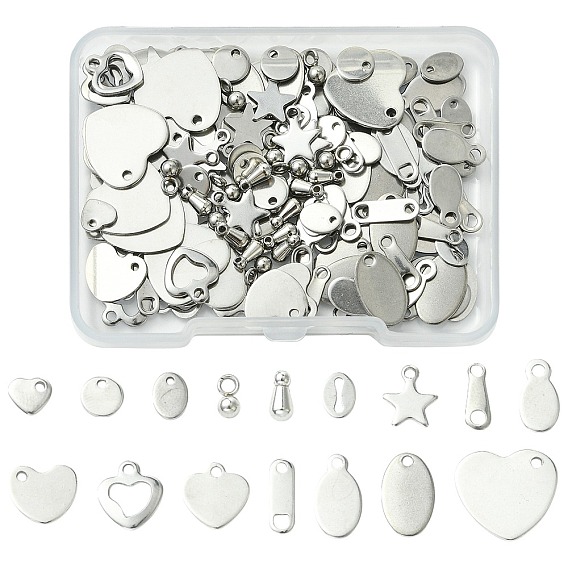 160 шт. 16 стили 304 цепные язычки из нержавеющей стали, разъемы удлинителя цепи, разнообразные