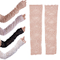 4 paires 4 couleurs surchemises longues en polyester, manchons de protection solaire