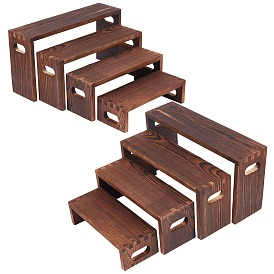8шт. 4 варианты деревянной настольной подставки для хранения, прямоугольные