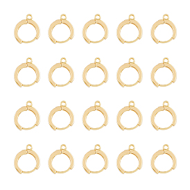 20шт. латунные серьги-кольца, с горизонтальными петлями