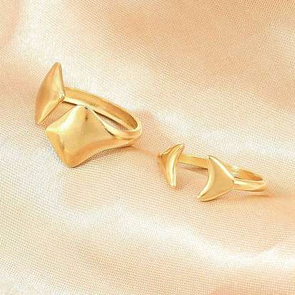 304 открытые кольца-манжеты из нержавеющей стали для женщин, рыбий хвост