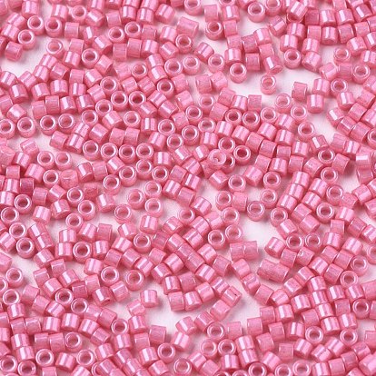 11/0 Grade A Baking Paint Glass Seed Beads, Cylinder, Uniform Seed Bead Size, Opaque Colours Luster