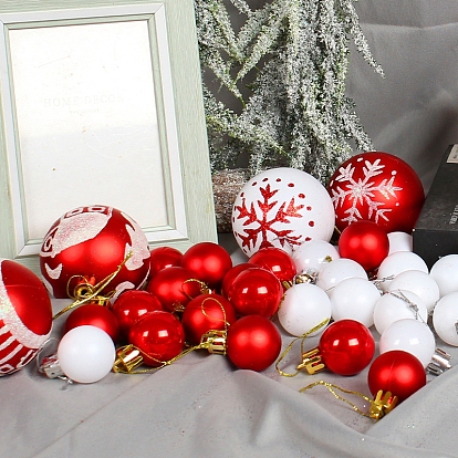 Plastic Christmas Ball Pendant Decorations, Christmas Tree Hanging Decorations