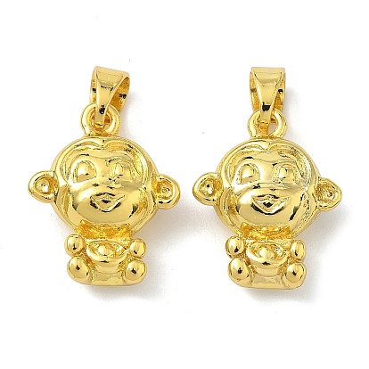 Латунные подвески, прелести обезьяны, без кадмия и без свинца, долговечный, стойки покрытие