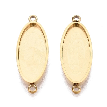 304 оправы для кабошонов из нержавеющей стали, овальные, ионное покрытие (ip)