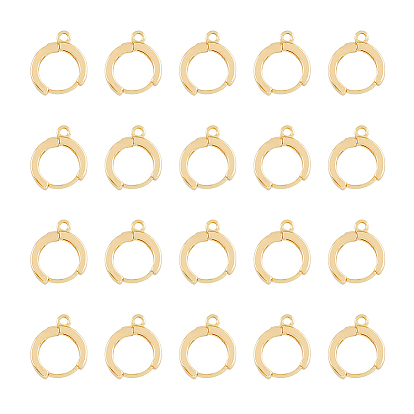 20шт. латунные серьги-кольца, с горизонтальными петлями