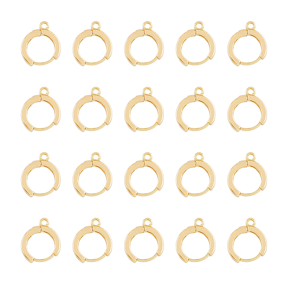 20шт. латунные серьги-кольца, с горизонтальными петлями