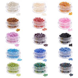 8/0 Glass Seed Beads, Trans. Colours Lustered & Silver Lined & Opaque Colors Lustered & Transparent Colours Rainbow & Ceylon & Iris, Round