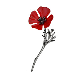Jewelry creative flower poppy flower big red flower brooch corsage brooch jewelry