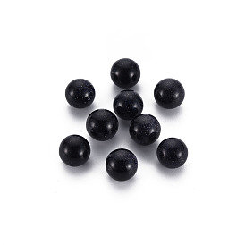 Synthetic Blue Goldstone Beads, No Hole/Undrilled, for Wire Wrapped Pendant Making, Round