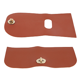 2Pcs 2 Style Alloy Twist Hasp, with PU Leather, Bag Replacement Accessories