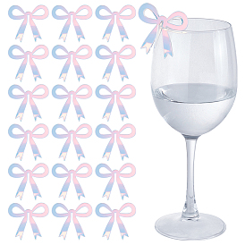 30шт. акриловые подвески для бокалов для напитков, бокал маркер, бантом