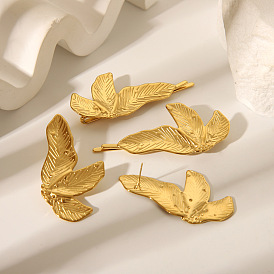 Модный 304 набор из серег-гвоздиков и невидимок для волос из нержавеющей стали для женщин