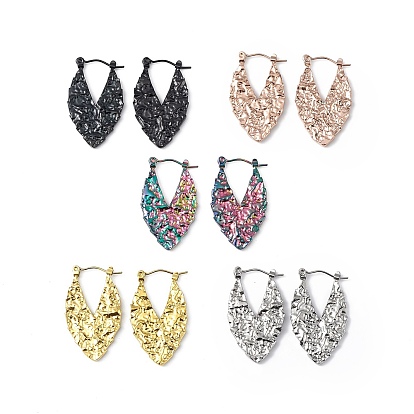 304 Серьги-кольца в форме капли из нержавеющей стали для женщин, ионное покрытие (IP)