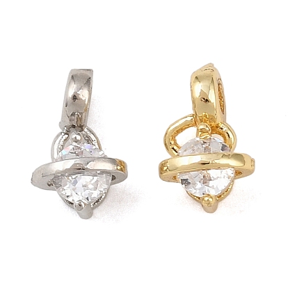 Латунные микро проложить кубического циркония подвески, круглые подвески, без кадмия и без свинца, стойки покрытие, долговечный