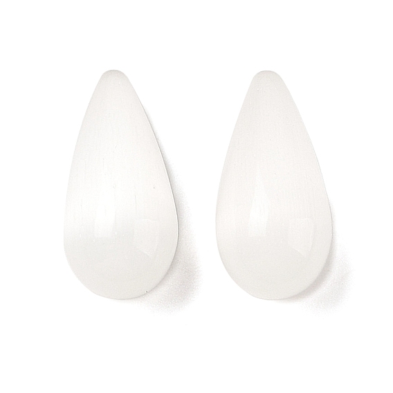 Бусины Кошачие Глаза, слеза, без отверстия 