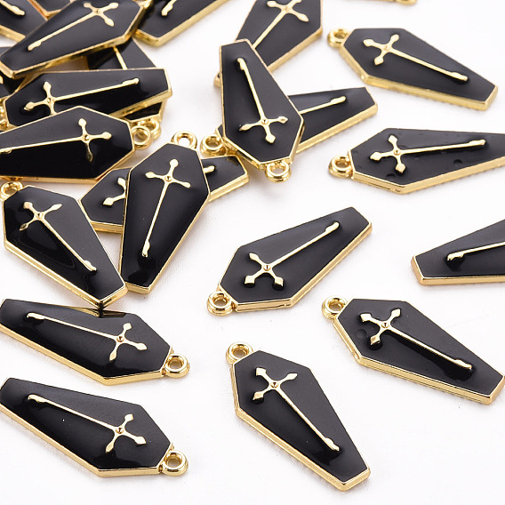 Стойки покрытие сплава эмаль подвески настройки горный хрусталь, без кадмия и без свинца, шестиугольник с крестом