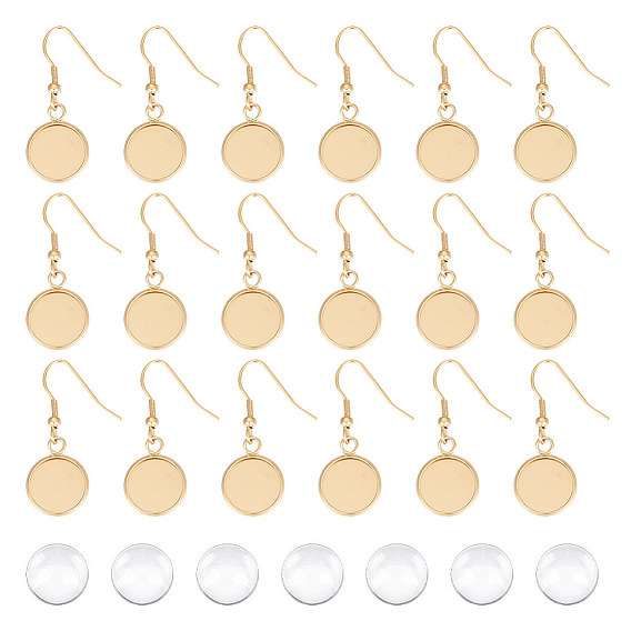 Набор для изготовления сережек-подвесок в виде пустого купола, в том числе 304 крючки для серег из нержавеющей стали, Кабошоны из стекла