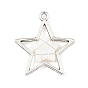 Concha marina natural con colgantes de aleación, con alambre de cobre para joyas, encantos estrella