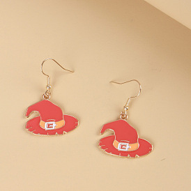 Halloween Red Wizard Hat Earrings - Fun and Fashionable Accessories.