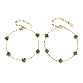 304 из нержавеющей стали горный хрусталь браслеты ссылка, браслеты-цепочки для женщин