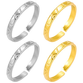 Стильное 304 кольцо-манжета из нержавеющей стали для женщин, простой и не выцветающий