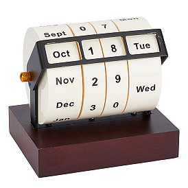 Деревянный вращающийся вечный календарь, для украшения домашнего офиса