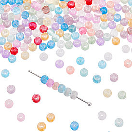 1800pcs perles de rocaille en verre, imitation d'oeil de chat, ronde