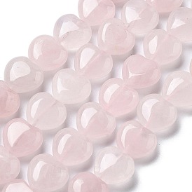 Natural Rose Quartz Beads Strands, Heart