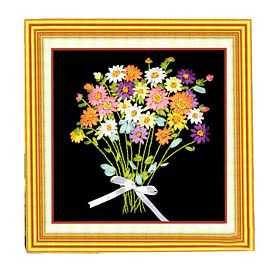 Bouquet Pattern, Oxford Silk Ribbon DIY Embroidery Tool Suit, of Home  Decorate