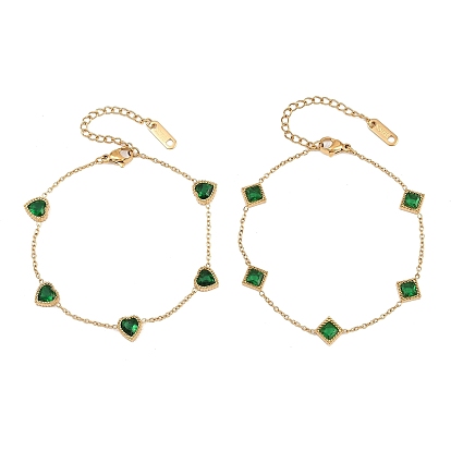 304 из нержавеющей стали горный хрусталь браслеты ссылка, браслеты-цепочки для женщин