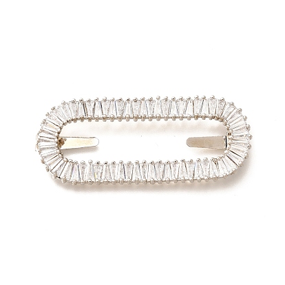 Латунные овальные брошки из кубического циркония, долговечный, без кадмия и без свинца, стойки покрытие