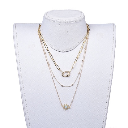 Paperclip Chain Lock Layering Necklace