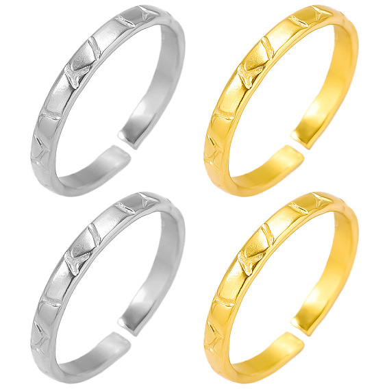 Стильное 304 кольцо-манжета из нержавеющей стали для женщин, простой и не выцветающий