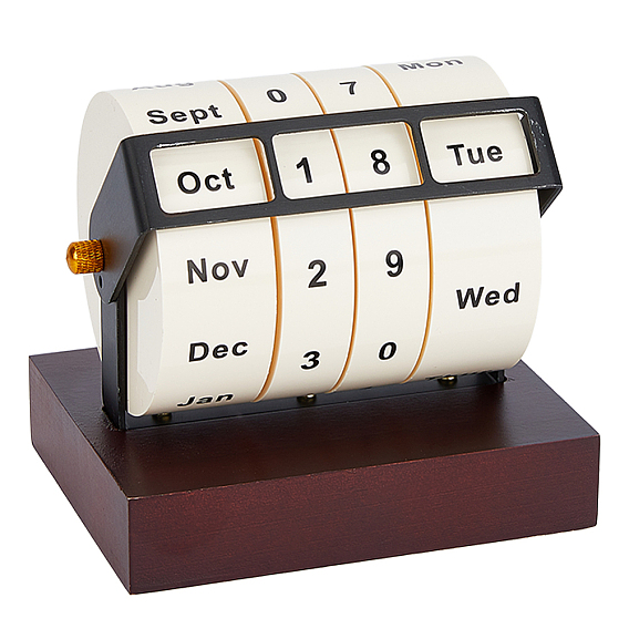 Деревянный вращающийся вечный календарь, для украшения домашнего офиса