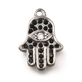 Ретро 304 из нержавеющей стали горный хрусталь подвески, hamsa hand charms